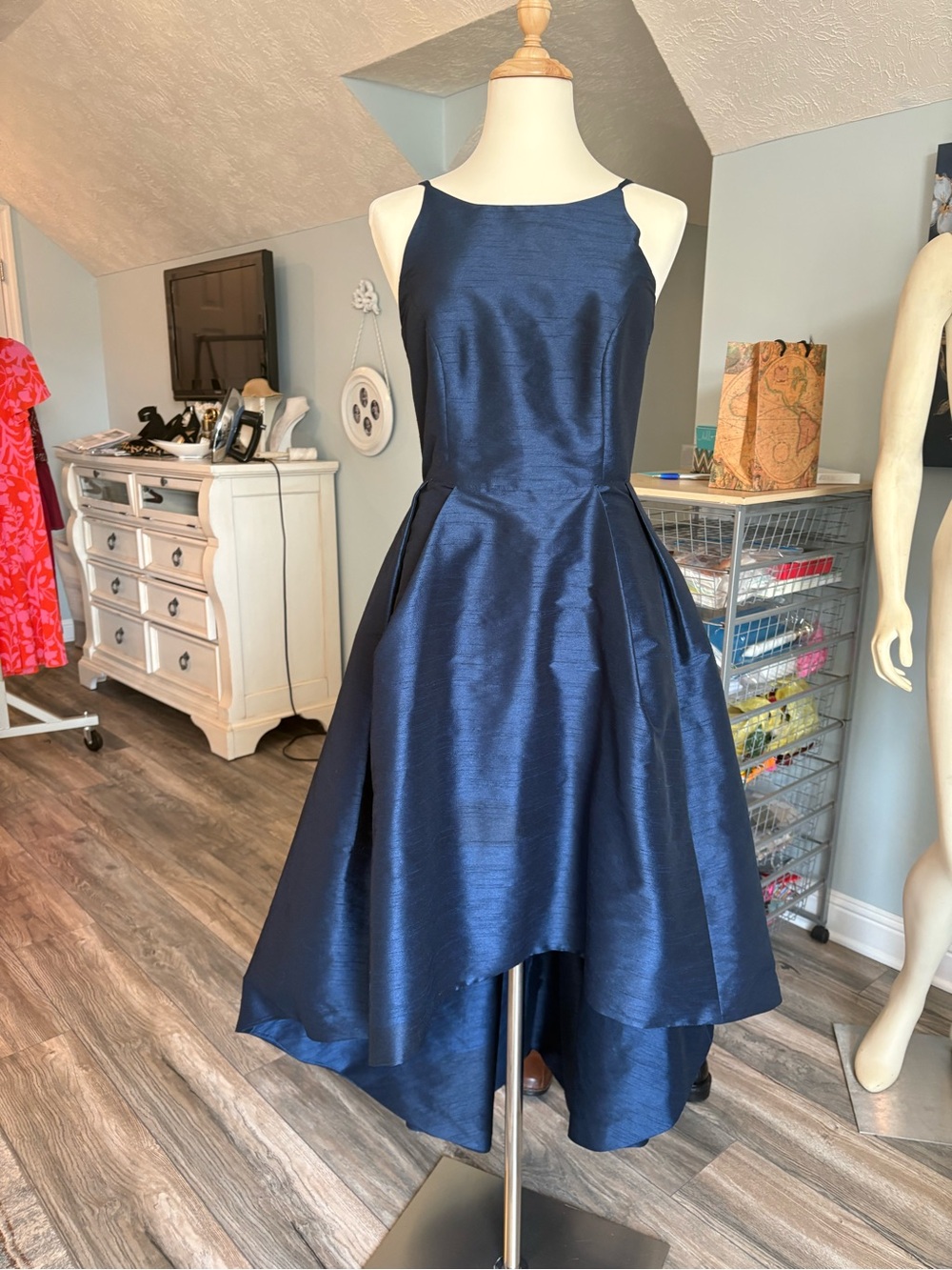Lula Kate Sleeveless Navy High-Low Party Dress